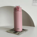 TYESO 600ML/750ML Thermos Water Bottle With Straw Stainless Steel Car Thermal Sports Cup Keeps Cold and Heat Thermal Travel Mug