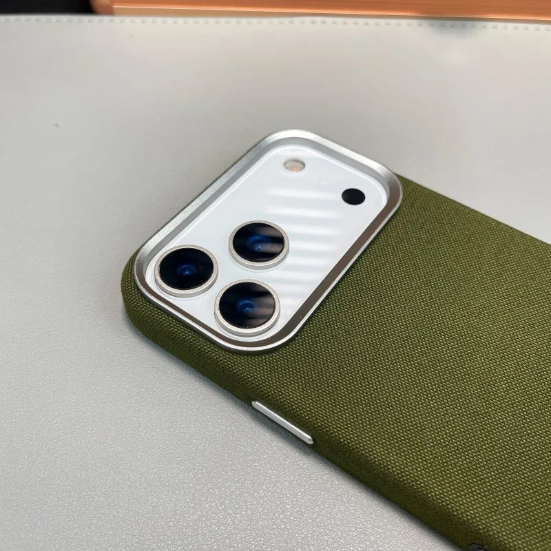 High Quality Original Tech Woven Phone Case For IPhone 17 16 15 Pro Max For Magsafe Invisible Magnetic Charging Shockproof Cover