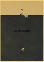 Retro Abstract Creative Poster Kraft Paper Nostalgia Canvas Prints Modern Landscape Coffee Bar Wall Art Posters Living Decor