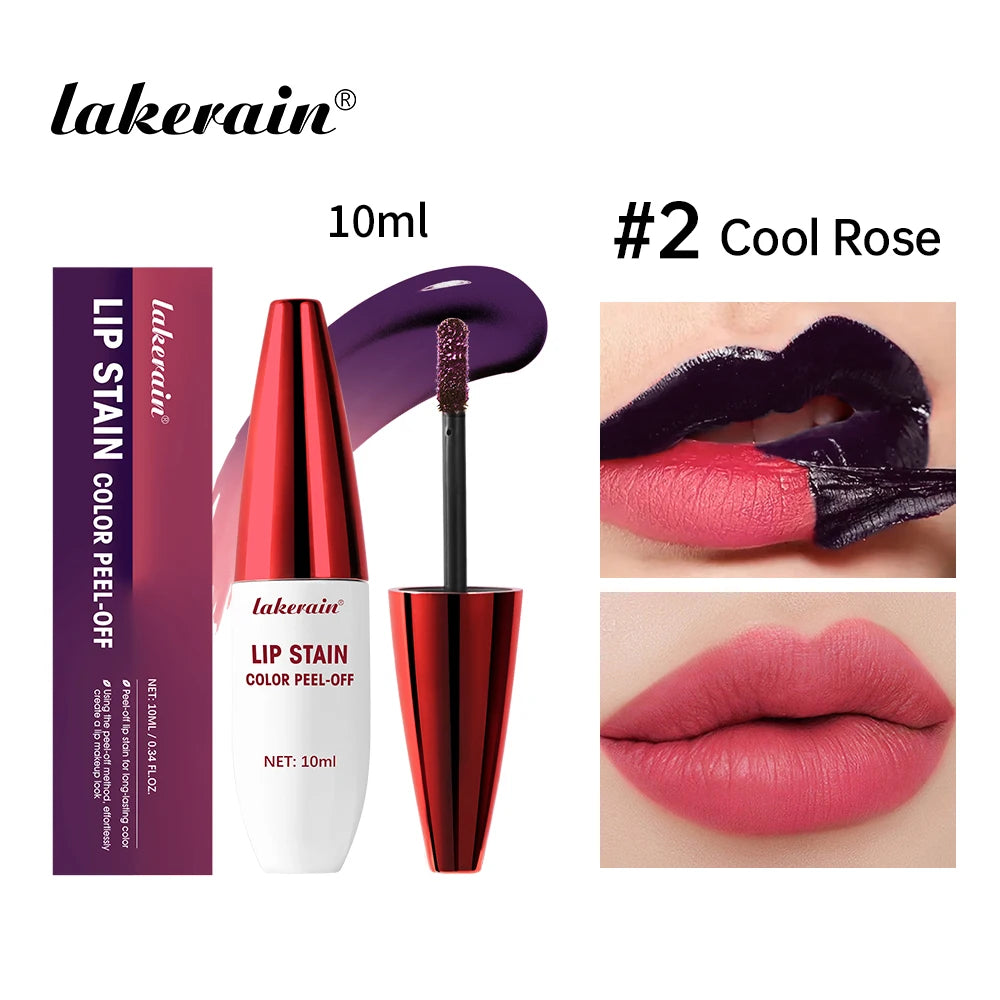 3 Colors Lip Stain Color Peel-Off Stick Set Long-lasting Waterproof Pink Liquid Lip Gloss No Fading And Non-stick Cup Lip Gloss