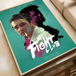 Movie Sticky Fight Club Poster High-definition art sticker Self adhesive waterproof home decoration for living room