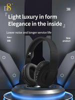 D8 Over Ear  Headphones,  Wireless and Wired Headset Built-in Microphone,  Micro SD Card Slot - (Stealth)  40H Playtime