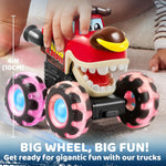 JOYFY 3 Pack Monster Truck Toy Motion Activated Light-Up Cars Press & Go Cars for Boys Girls Birthday Christmas Gifts