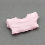 Mini Doll Clothes Outfit Accessories For Ropa 15-17cm Labubu Knitting T-shirt Hat pleated skirt Uniform Set Clothing