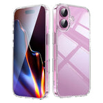 Hybird Military Grade Case for iPhone 17 Air 17 Pro Max Case Shockproof Transparent Hard Acrylic Case for iPhone 16 Pro Max 16E