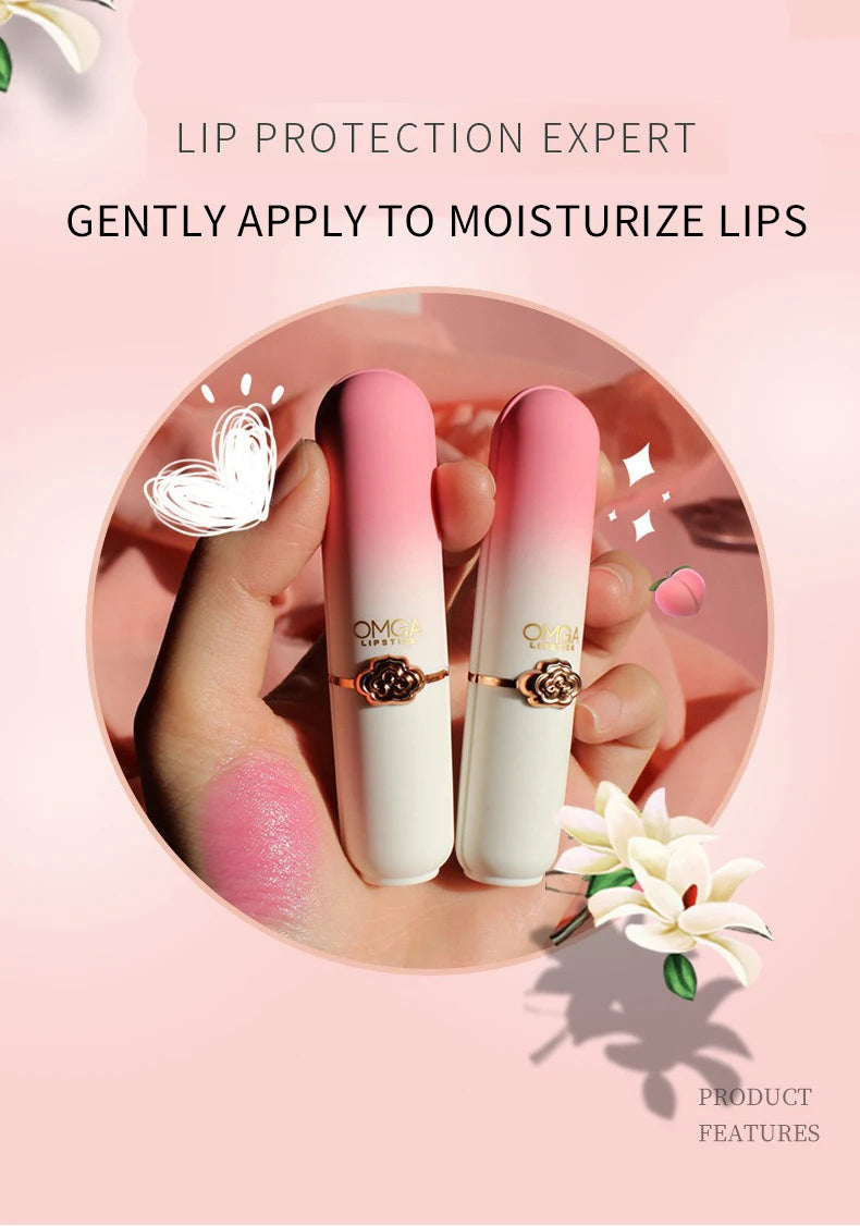 Peach Color Change Lipstick Non-Stick Cup Jelly Lipstick Moisturizing Moisturizing Color Change Lip Balm Warm Change Lip Balm