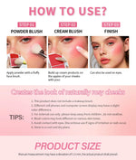 Blush Juvia's Cream Powder Matte Blush Makeup Rose Pan Long-lasting Wearing High Pigment Natural Matte Blush Duo Cosmtics