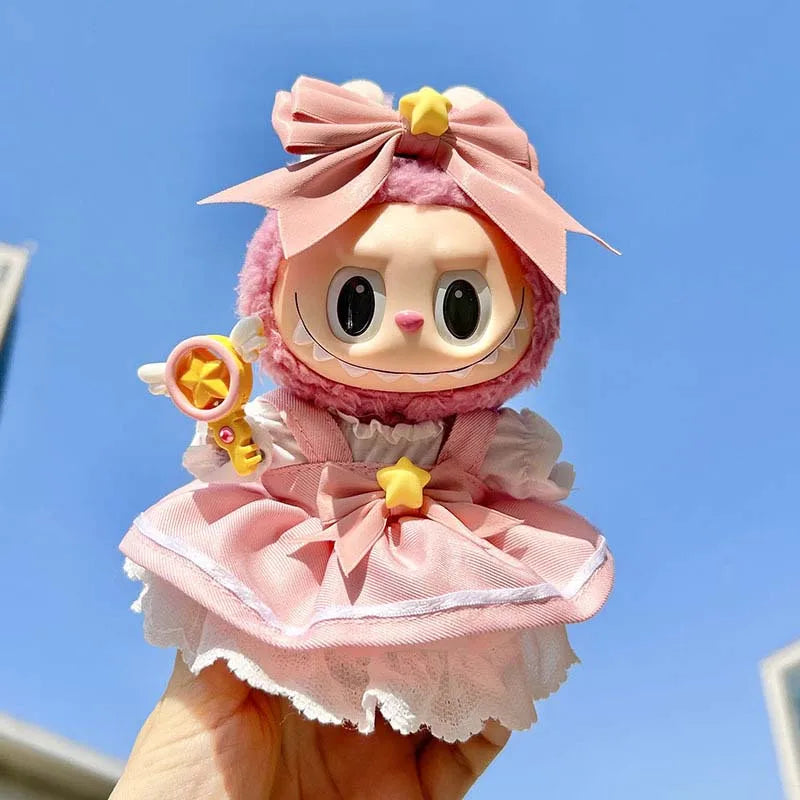 17cm Cute Baby Doll Clothes Accessories For Korea Kpop Labubu Idol Dolls Skirt Doll Clothes Clothing Accessories Labubu Clothes