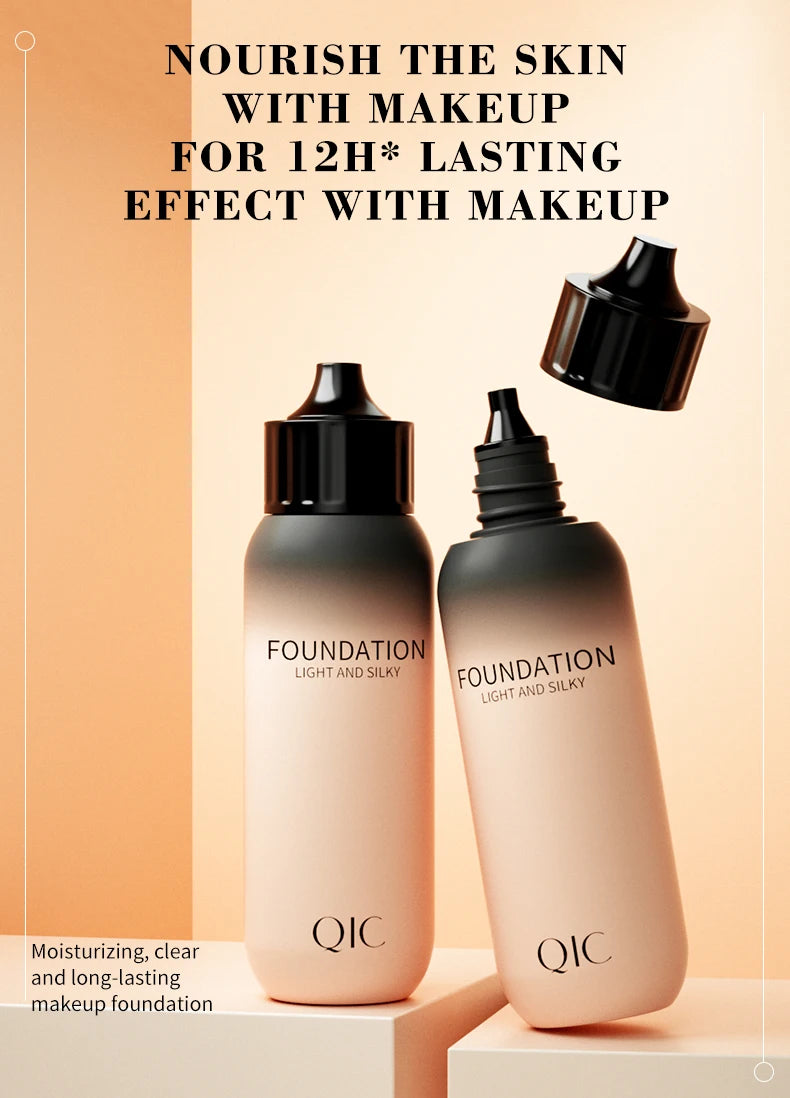 30ml Liquid Foundation Cream Waterproof Oil-control Cover Acne Base Cream Makeup Moisturize Matte Concealer Cosmetic