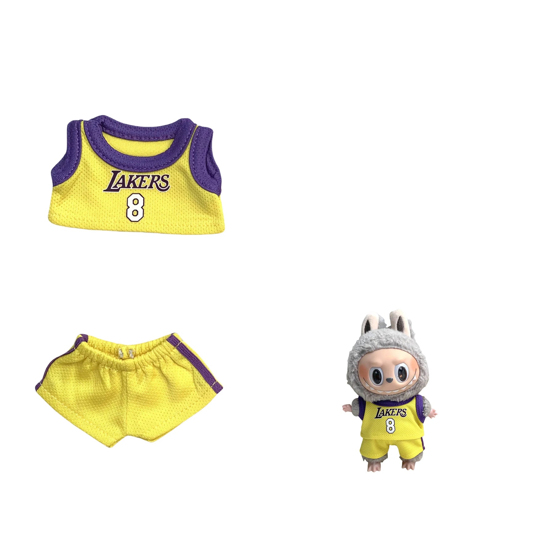 Clothes for Labubu  Basketball Player Clothing Kawaii Mini Plush Doll Clothes Doll Cute Athlete Idol Doll Accessories