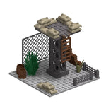 WW2 Military Army Soldiers World War 2 Military Base Observation Tower Model Assemble Building Blocks Bricks Children's DIY Toys