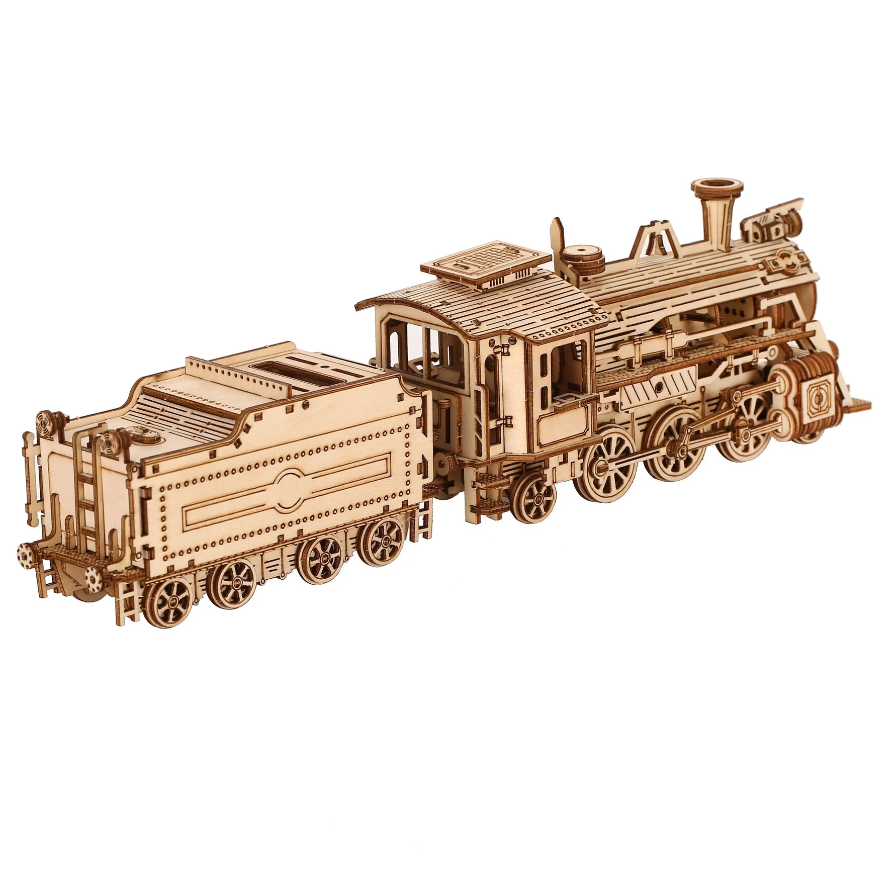 Locomotive 3D Wooden Puzzle Scale Model DIY Model Kit Handcraft Gift,Home Decoration,Mechanical Model Kit, Building Toy