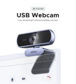 【RU】 UGREEN 2K Web cam with Microphone, Full HD 2K, Auto Light Correction, Video Webcam for Streaming