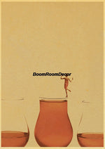 Retro Abstract Creative Poster Kraft Paper Nostalgia Canvas Prints Modern Landscape Coffee Bar Wall Art Posters Living Decor