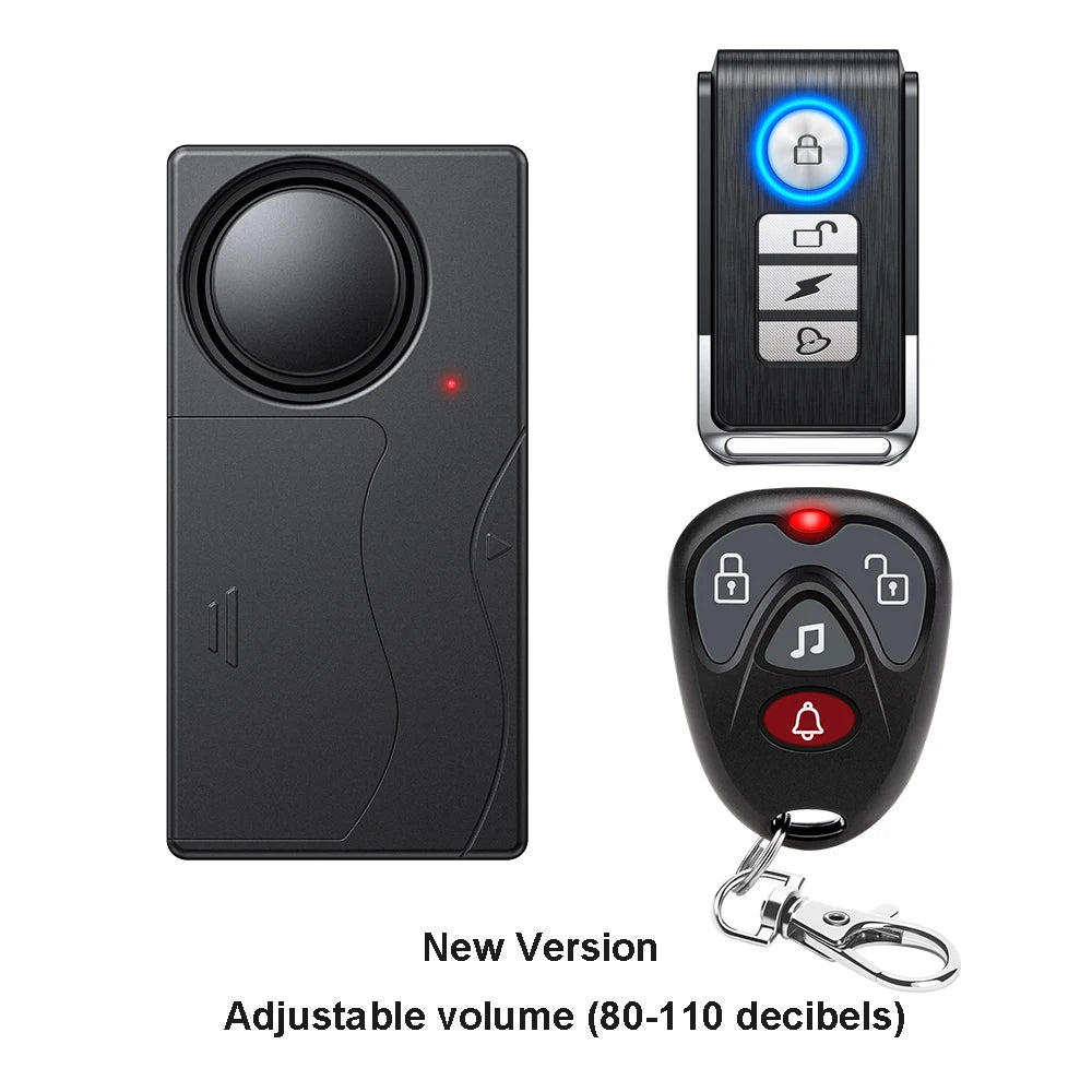 Anchtek 110db Loud Alarm Wireless Vibration Alarm with Remote Control Anti-Theft Alarm Motorcycle Bike Vehicle Security Alarm