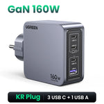 【Korean Plug】UGREEN 160W GaN Charger PD3.1 QC4.0 Quick Charge For Macbook Pro Laptop iPhone 16 15 Pro Max  Xiaomi Tablet iPad