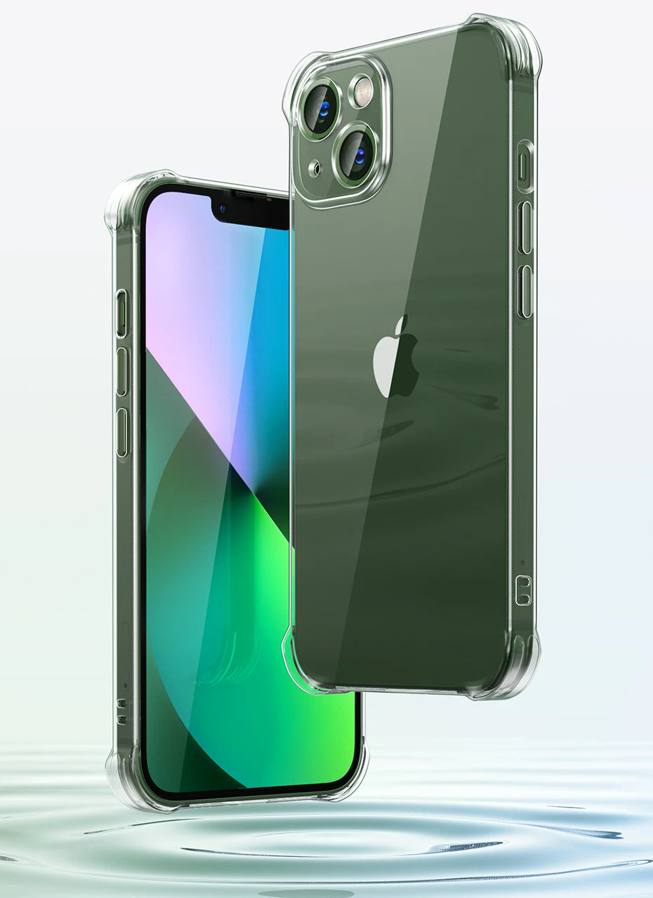 UGREEN Airbags Case for iPhone 15 14 13 Pro Max Shockproof Clear Case for iPhone 15pro Lens Protection Cover TPU Phone Case