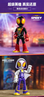 In Stock Genuine Blokees Marvel Spidey Amazing Friend Spider-Man Miles Ant-Man Anime Figure Action Figure Model Collection Toys