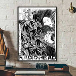Rock Band R-Radiohead Poster Gallery Prints Self Adhesive Home Decor Decoration Wall Decals Living Room Sticker