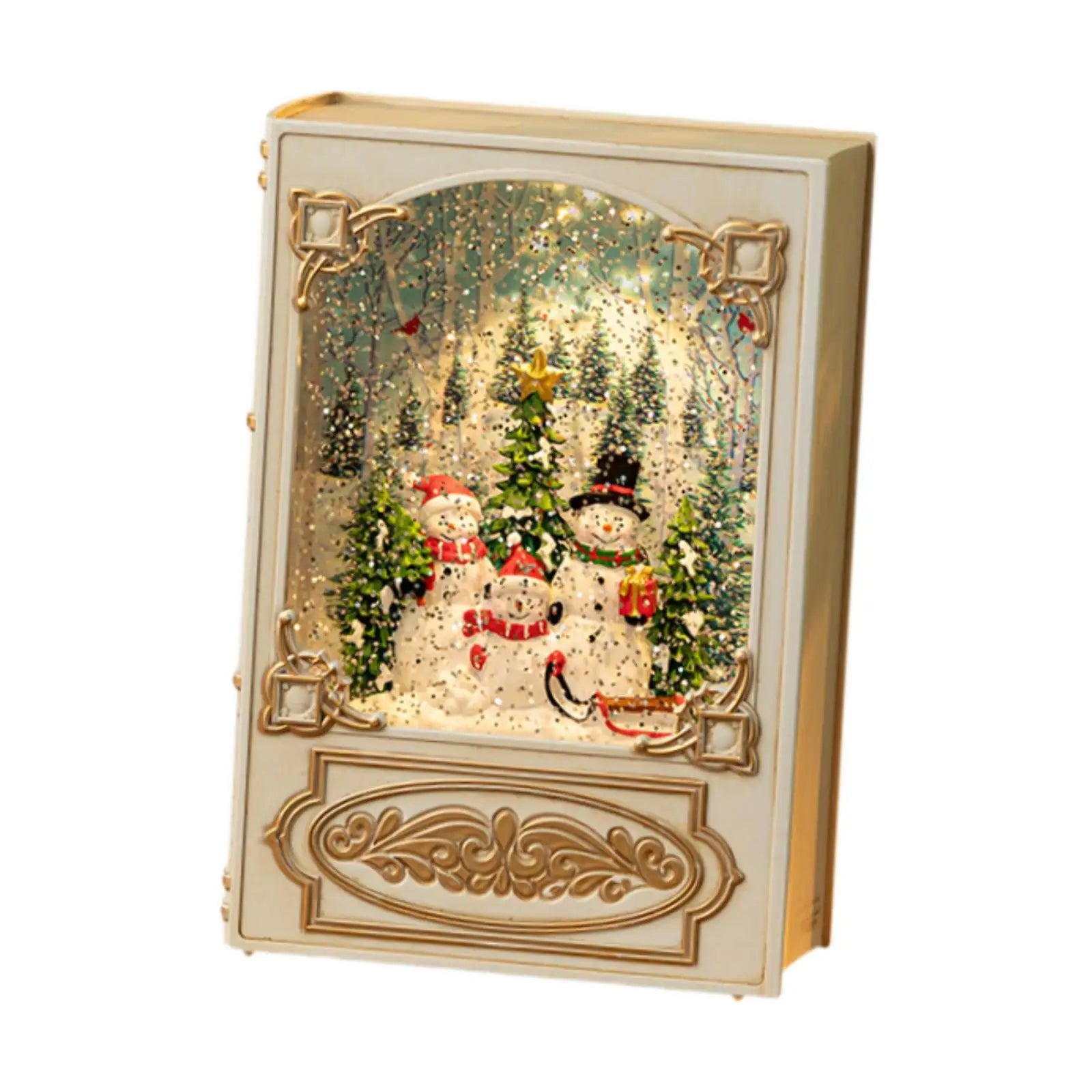 Christmas Light Music Box Book Night Light Christmas Lantern Gift for Room Music Box Decoration Holiday Decor Music Box