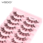 YSDO Half Eyelashes 3/10 pairs Natural Full False Eyelashes 3d Lashes  Cat Eye Fake Eyelashes Extension Faux Cils Makeup Tools