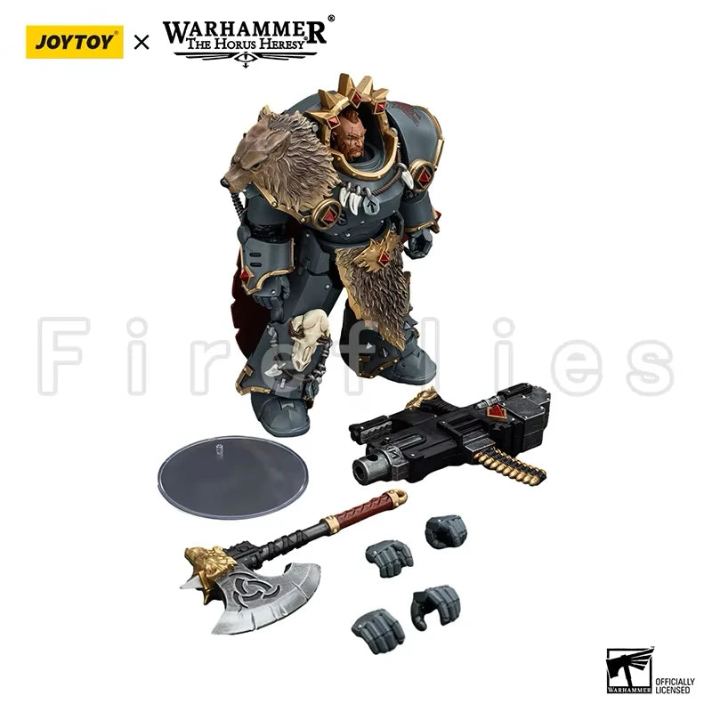 1/18 JOYTOY Action Figure – Warhammer 40K Horus Heresy Space Wolves Logan Ghostwolf Mecha Model