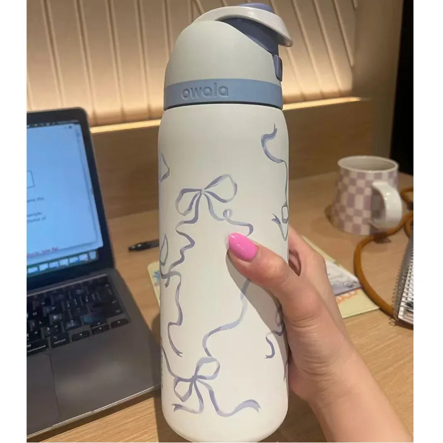 Owala 24OZ/32OZ Stainless Steel Vacuum Insulated Sports Water Bottle, Perfect Companion for Your Outdoor Adventure