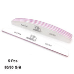 5/25Pcs/Lot Nail File Mix Color 80/100/150/180/240 Grit Professional Sandpaper Cuticle Remover Buffer Files Manicure Tool Set