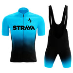 2024 Strava Cycling Jersey Set Short Sleeve for Men's Anti-UV Bike Cycling Jersey Set Bicycle Pro Team Summer Cycling Clothing