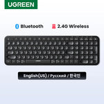 UGREEN Keyboard Wireless Bluetooth & 2.4GHz Russian/Korean/English Keycaps for Laptop MacBook iPad PC Tablet Bluetooth Keyboard