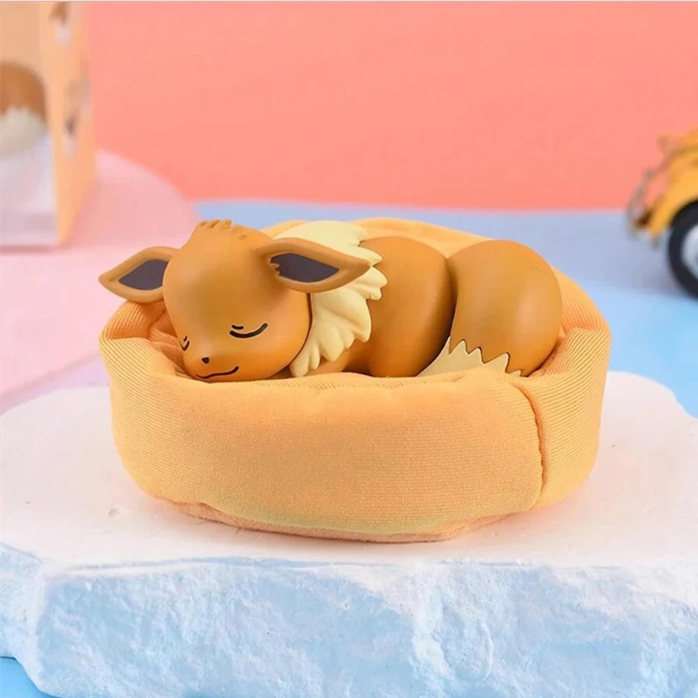 Pokemon 6 Styles Genuine Toys Pikachu Bulbasaur Snorlax Jirachi Komala Cute Anime Figure Model Dolls With Dustproof Cloth Pad