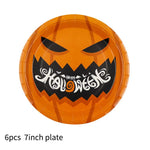Halloween Themed Disposable Tableware Cups 7 Inch Plates 9 Inch Plates Halloween Party Decoration Supplies Festival Supplies