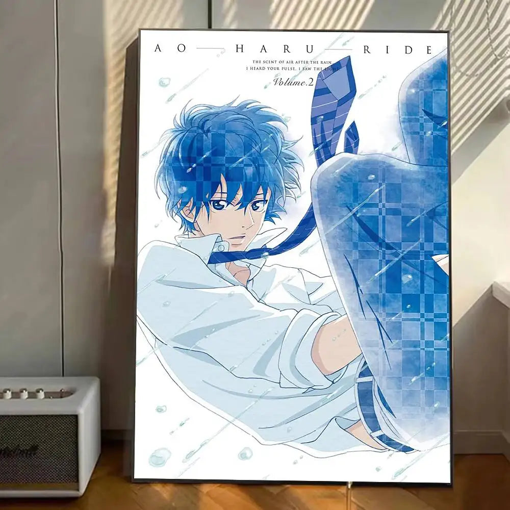 Comic Book Series Ao H-haru R-ride Poster Gallery Prints Self Adhesive Home Decor Decoration Wall Decals Living Room Sticker