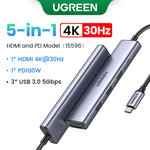 UGREEN Dual HDMI USB-C HUB 8K 4K HDMI Adapter 10 in 1 Splitter with RJ45 USB3.0 PD 100W Dock for MacBook Pro Air Laptop USB HUB