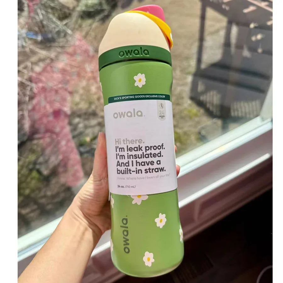 Owala 24OZ/32OZ Stainless Steel Vacuum Insulated Sports Water Bottle, Perfect Companion for Your Outdoor Adventure