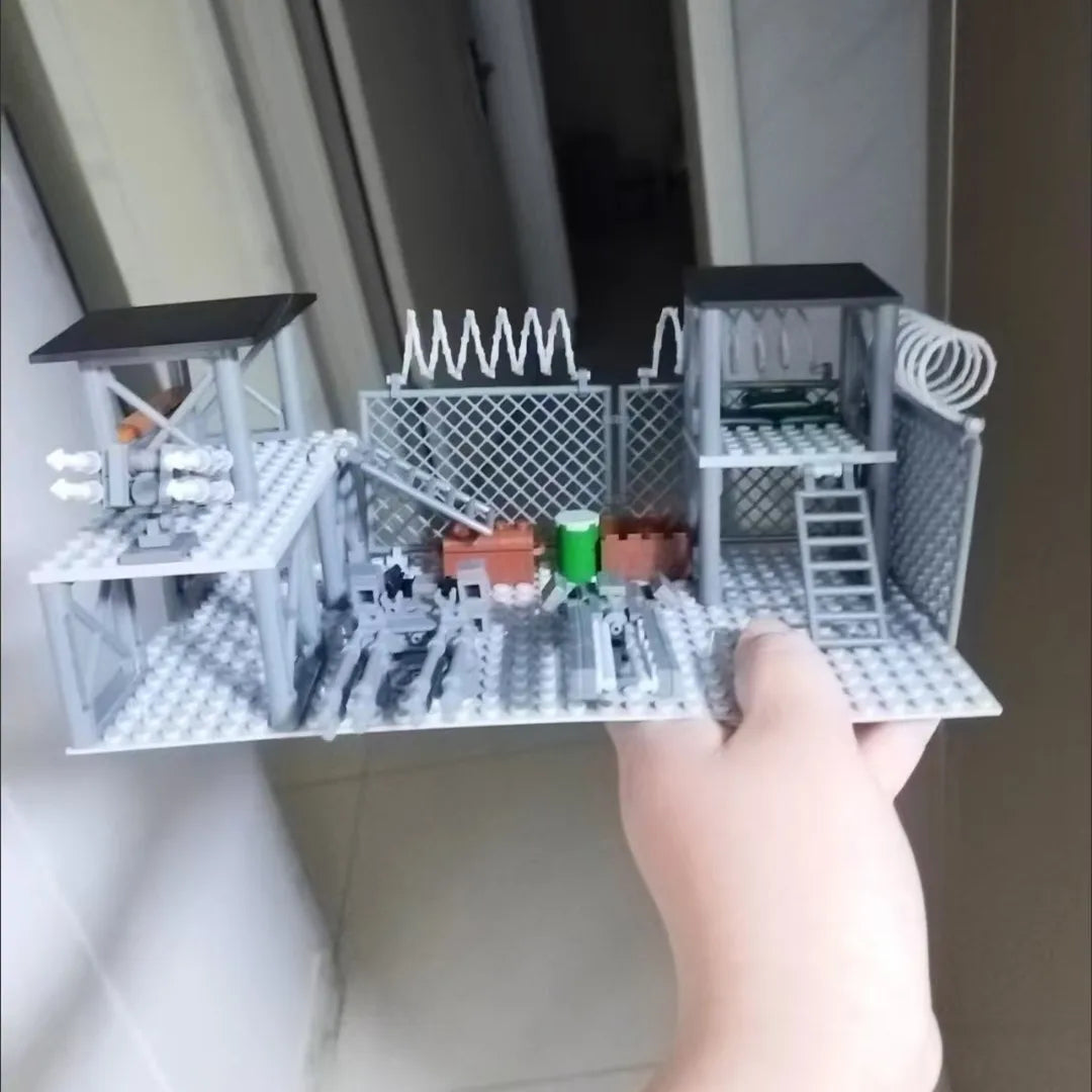 WW2 Army Military Base Model Building Kits Boys Toys Gifts Army Supplies Military Construction Building Blocks Sets