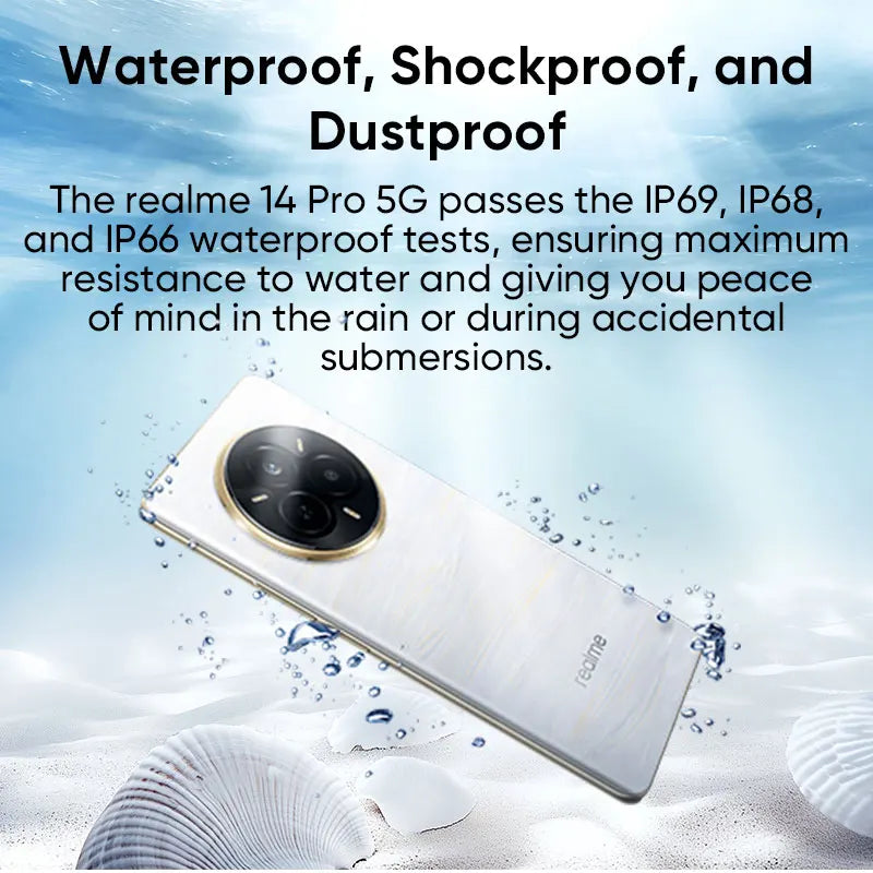 Global Version Realme 14 Pro 5g Smartphone 5g Processor Dimensity 7300 Energy Chipset Sony Imx882 Camera with Ois Screen