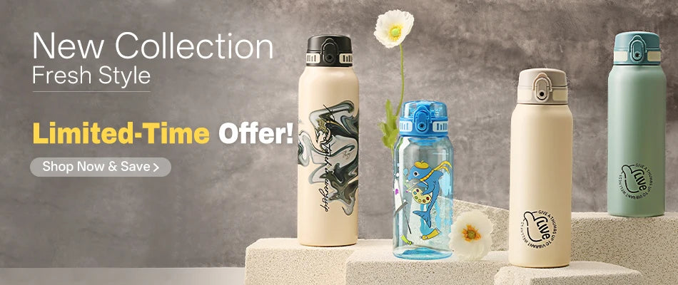 UZ Sports Water Bottle BPA Free Portable Leakproof Shaker Bottle Tritan Plastic Drinkware 500/1000ML Jug for Camping Gym School