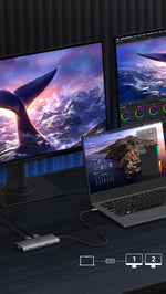 UGREEN Dual HDMI USB-C HUB 8K 4K HDMI Adapter 10 in 1 Splitter with RJ45 USB3.0 PD 100W Dock for MacBook Pro Air Laptop USB HUB