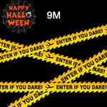 Halloween Warning Tape Signs Banner Halloween Props Window Prop Party Danger Warning Line Halloween Party Decoration Supplies