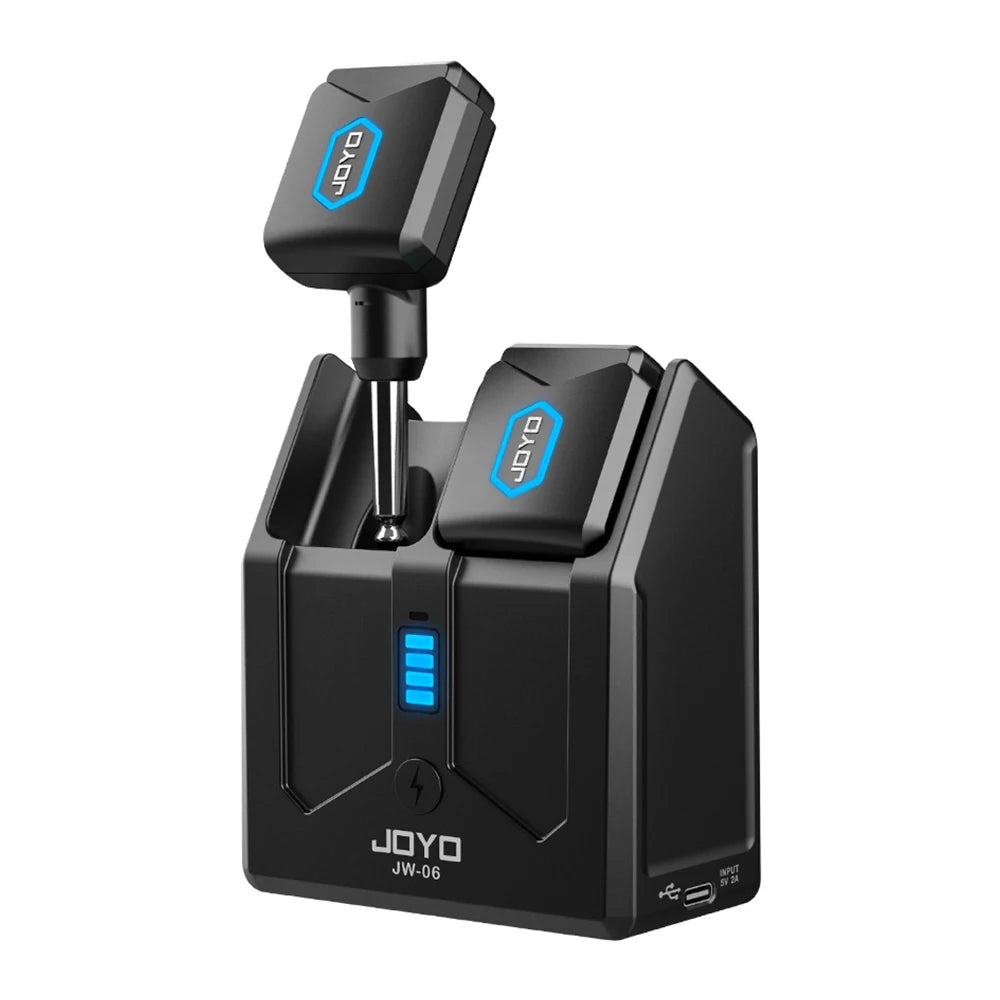 JOYO JW-06 Wireless Guitar System 5.8GHz Rechargeable Digital Wireless Guitar Transmitter Receiver with Portable Charging Case