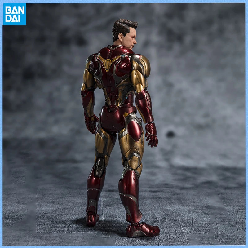 Genuine THE INFINITY SAGA Avengers: Endgame SHF  Iron Man Mark6 Mark85 Thanos Anime figure Movable toy Doll for Collector