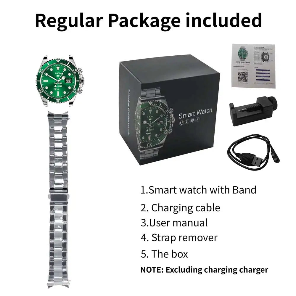 Smart Watch Man Aiweile AW12 High-End Luxury Smartwatch Fitness Tracker Sport Business Bluetooth Call for Xiomi IOS DIY Faces