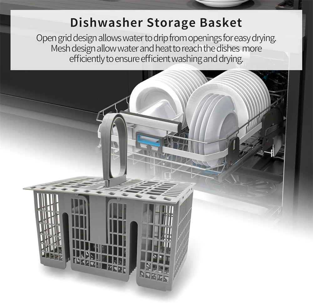 Detachable Dishwasher Cutlery Basket Portable Tableware Fork Spoon Cutlery Storage Kitchen Multifunctional Dishwashing Tools ﻿