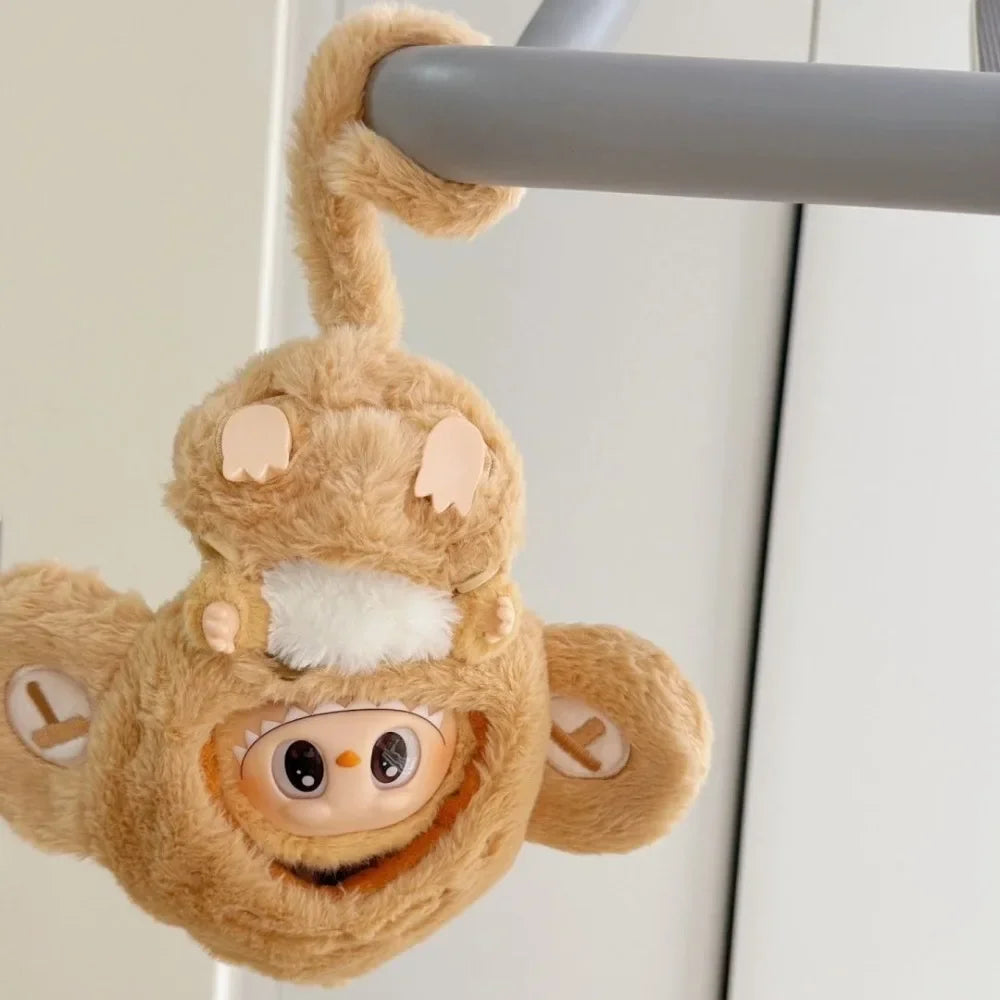 Ropa Labubu Cute Monkey Adventure Clothes Bear Rabbit Bib Pants Overalls Animal-themed Pendant Labubu Outfit Macaron Costume