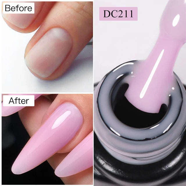 MTSSII 7ml Quick Extension Nail Polish Jelly Transparent Nude Pink Red Hard Gel  Quick Building Nail Art Gel Varnish For Nails
﻿