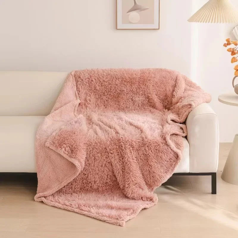 2025 New Waterproof Blanket for Couple, Large Size for Beds Bedroom Throw Luxury Shaggy Warm Blankets Lovers Microfibre-blanket