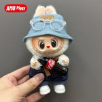 Clothes for Clothes Doll DIY Accessories Pull Cloth Cola Happiness Factor Labubu Clothes Set Doll Outfit Have Shoes