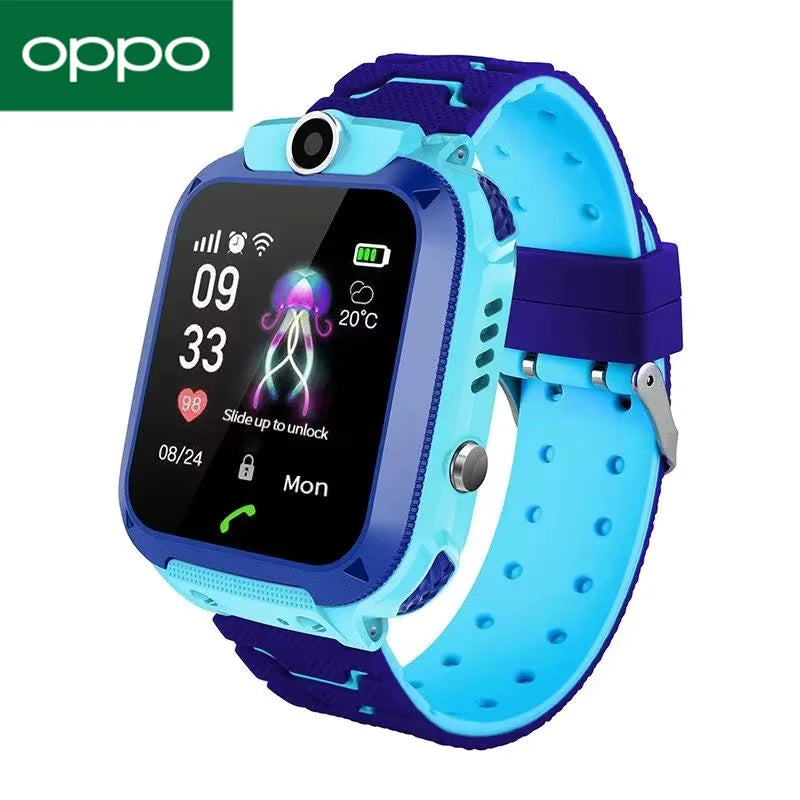 OPPO Kids Smart Watch SOS GPS Location Tracke Sim Card Call Child SmartWatch Camera Waterproof Watch Gift For Ios Android 2026