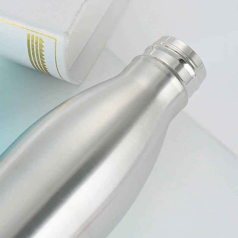 Single Layer Stainless Steel Canteen Kettle Outdoor Camping Hiking Water Bottle Portable Large Capacity Leakproof Drinking Bottl